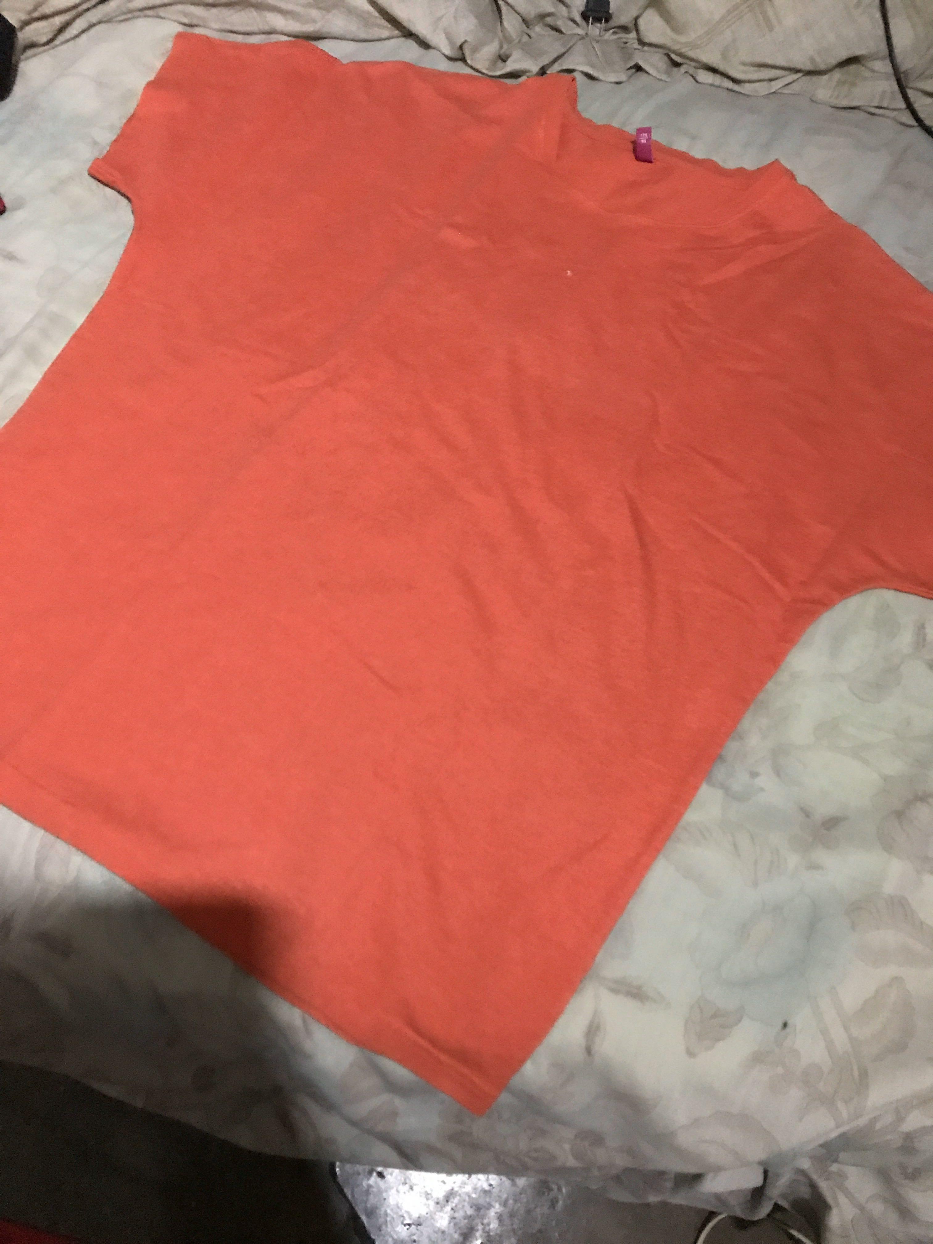 women's plus size orange shirts