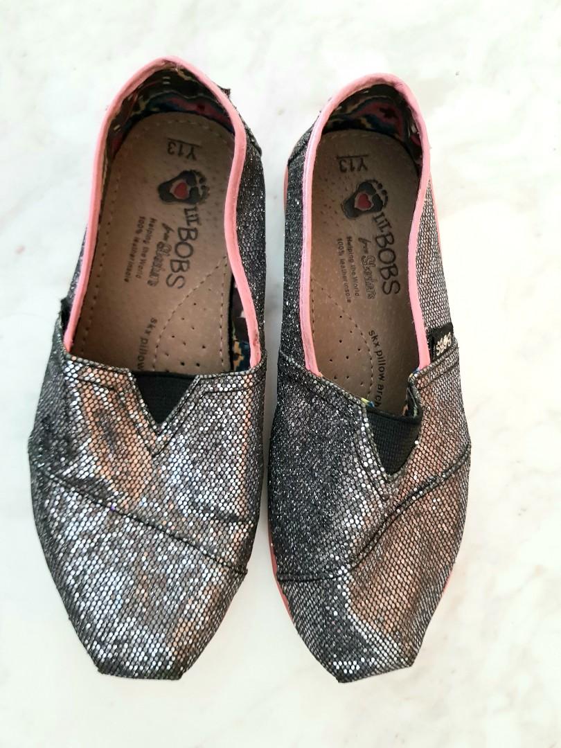 skechers glitter slip ons