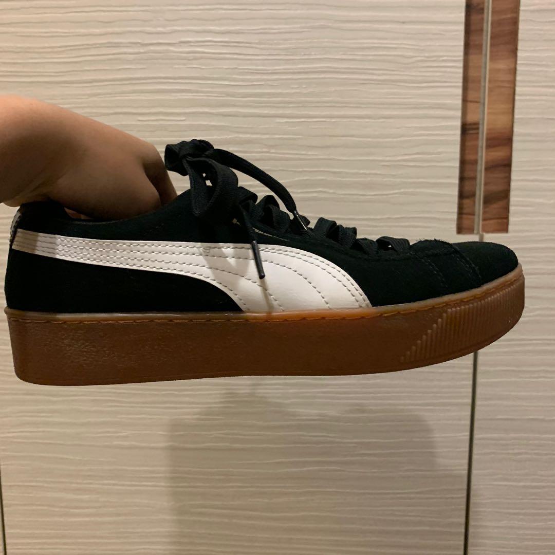 puma black platform shoes