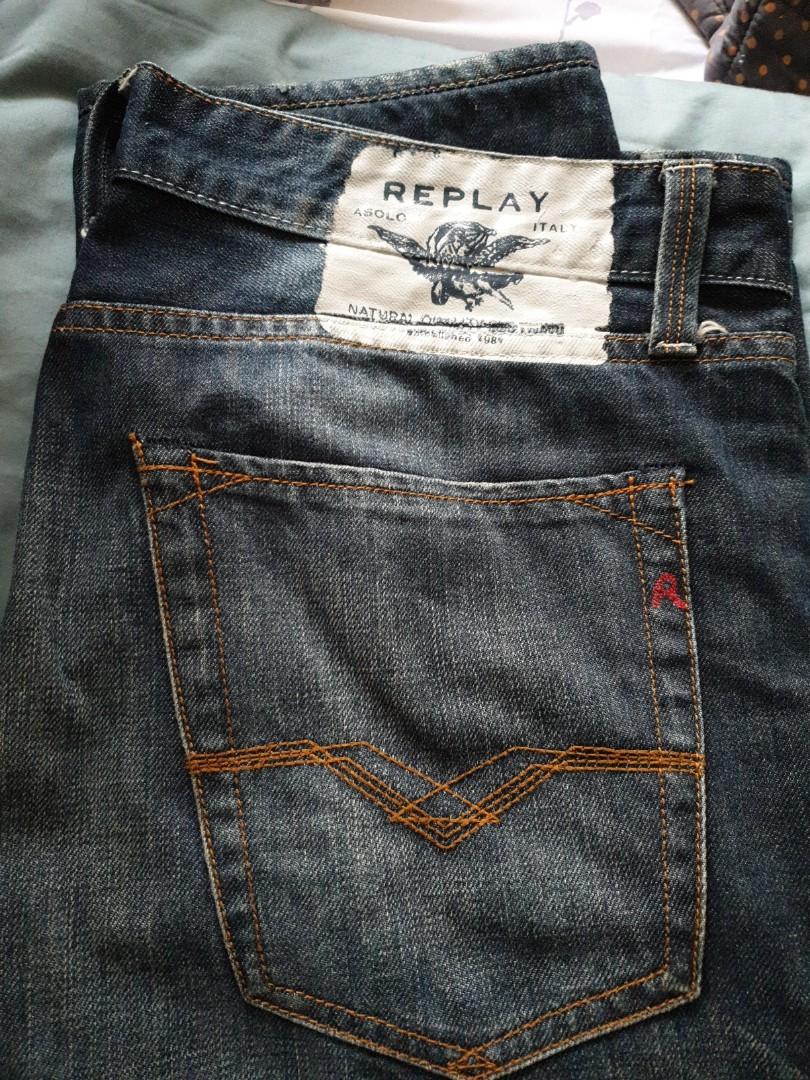 replay blue jeans, Men's Fashion 