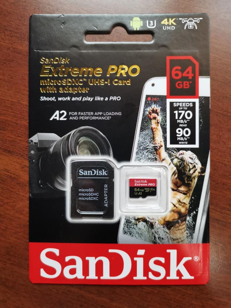 Sandisk Extreme Pro Micro Sd 64gb 170mb S Card Electronics Others On Carousell