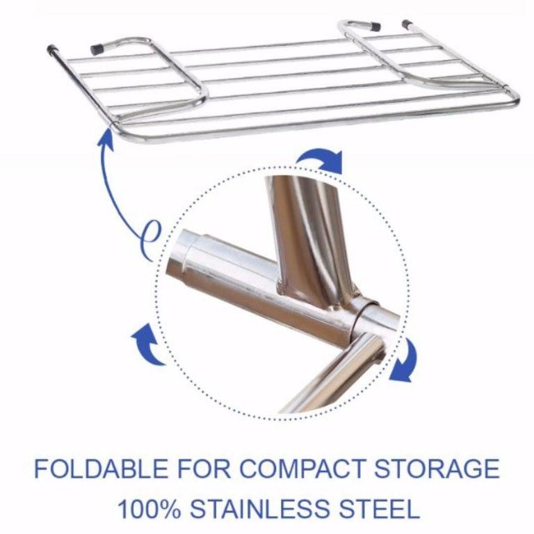 STAINLESS STEEL HANGING CLOTHING RACK BALCONY WINDOW, Furniture ...