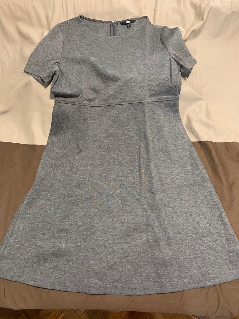 Uniqlo Gray Dress, Women's Fashion 