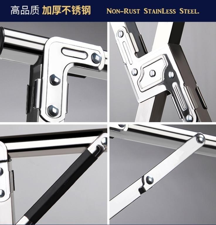 X beam Type B 1.3m to 2.0m Stainless Steel Retractable Cloth Laundry Drying Rack Furniture Home Living Bathroom Kitchen Fixtures on Carousell