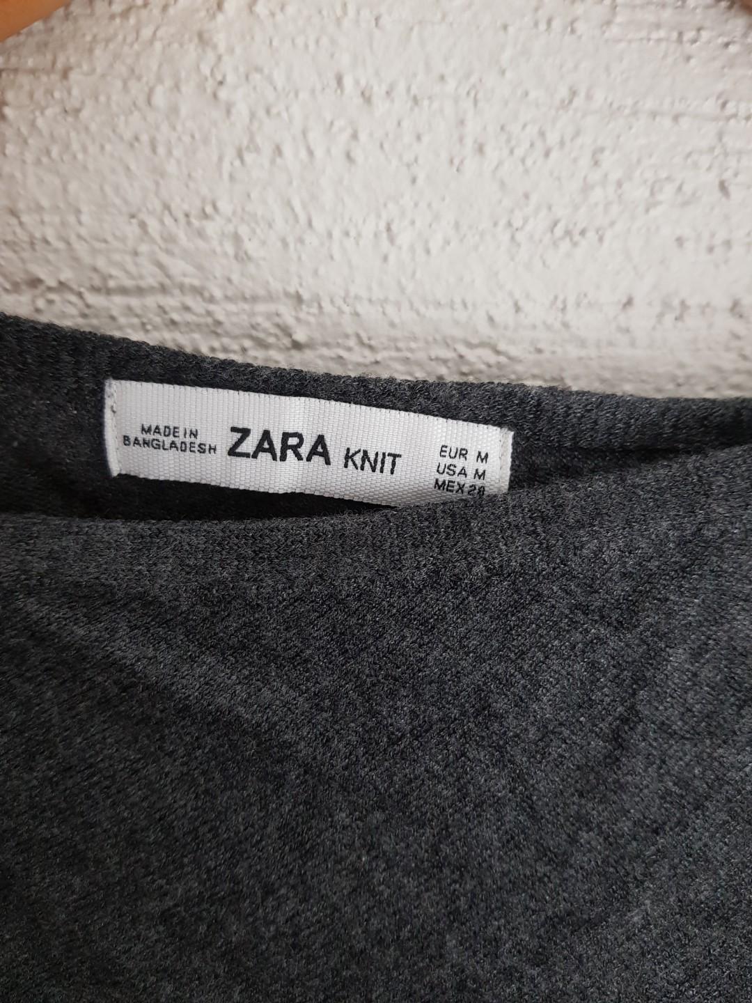 Zara asymmetrical knit top (Category: Blouses) located in Quezon City. Submitted by letsraidclosets (Listing ID 272160141, Image 2). Description: Barely used. Brand new condition.
