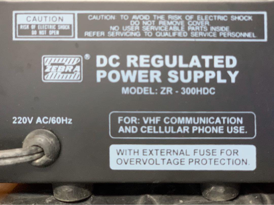 Zebra ZR300 HDC Regulated Power Supply, TV & Home Appliances