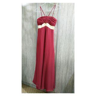 SUPER SALE!!! Debbie Co Wine Red Long Gown (Prom | Formal | Wedding)