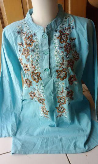Tunik muslim tunik payet baju atasan blouse size M katun adem