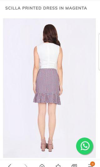 [MGP label] Scilla Printed Dress in Magenta