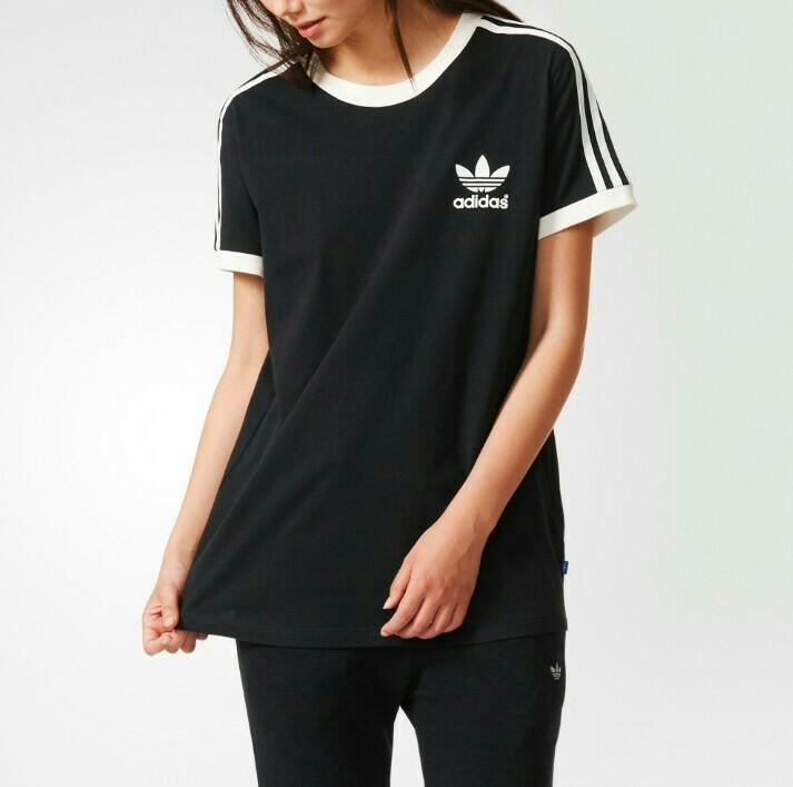 adidas black striped shirt