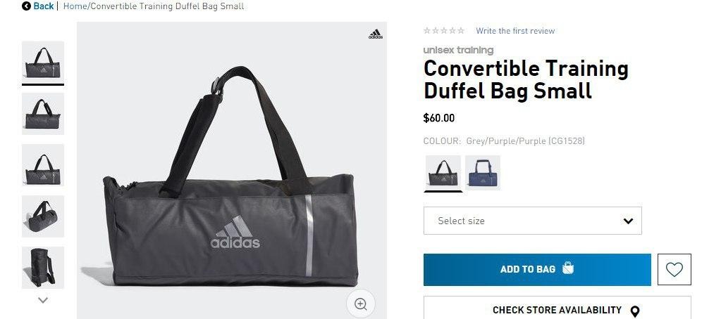 Convertible training duffel hot sale bag