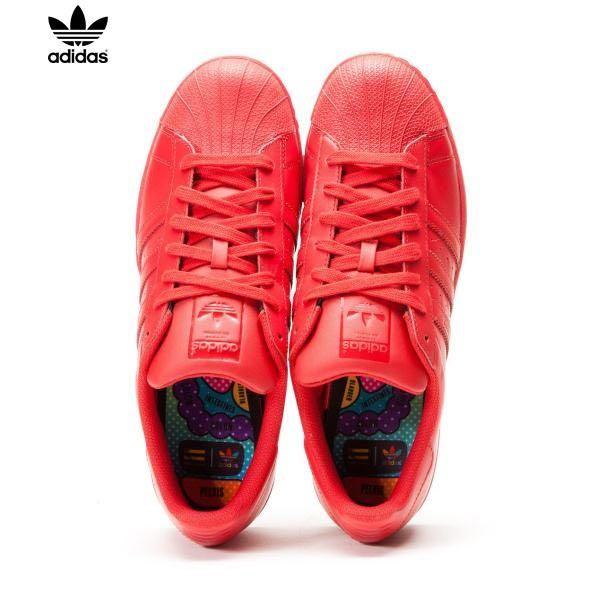 Adidas Superstar Pharrell Williams Red, Women's Fashion, Sneakers