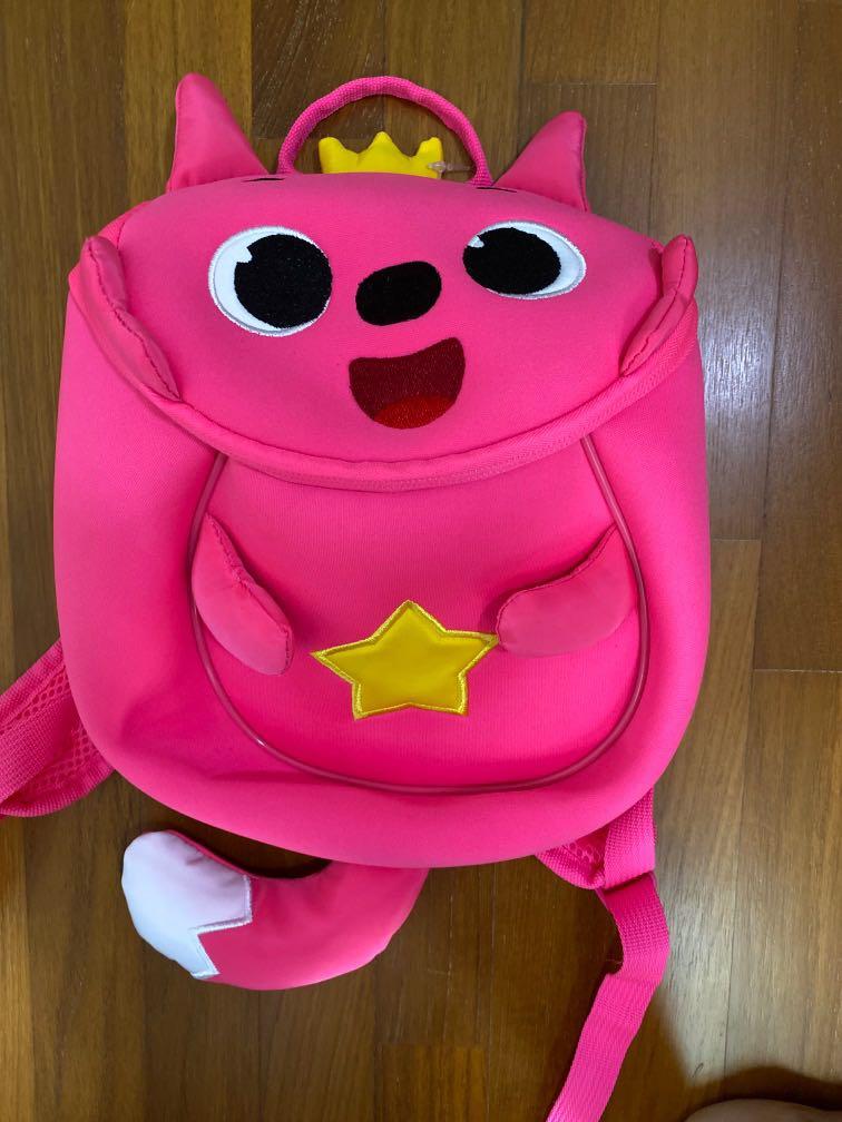 Baby Shark Pink Fong 3D Backpack Babies Kids Going Out