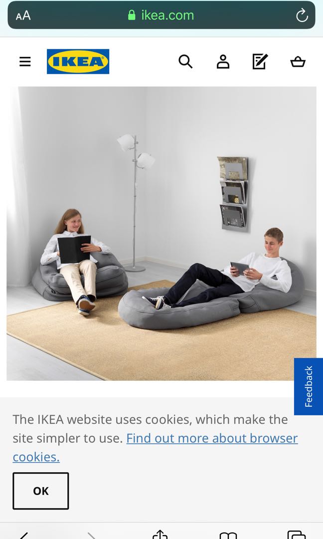 Bean Bag from IKEA, Furniture & Home Living, Furniture, Other Home Furniture on Carousell
