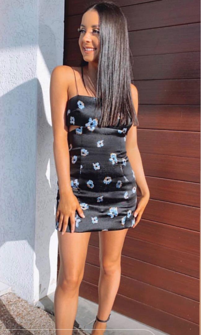 bec and bridge daisy cut out mini dress
