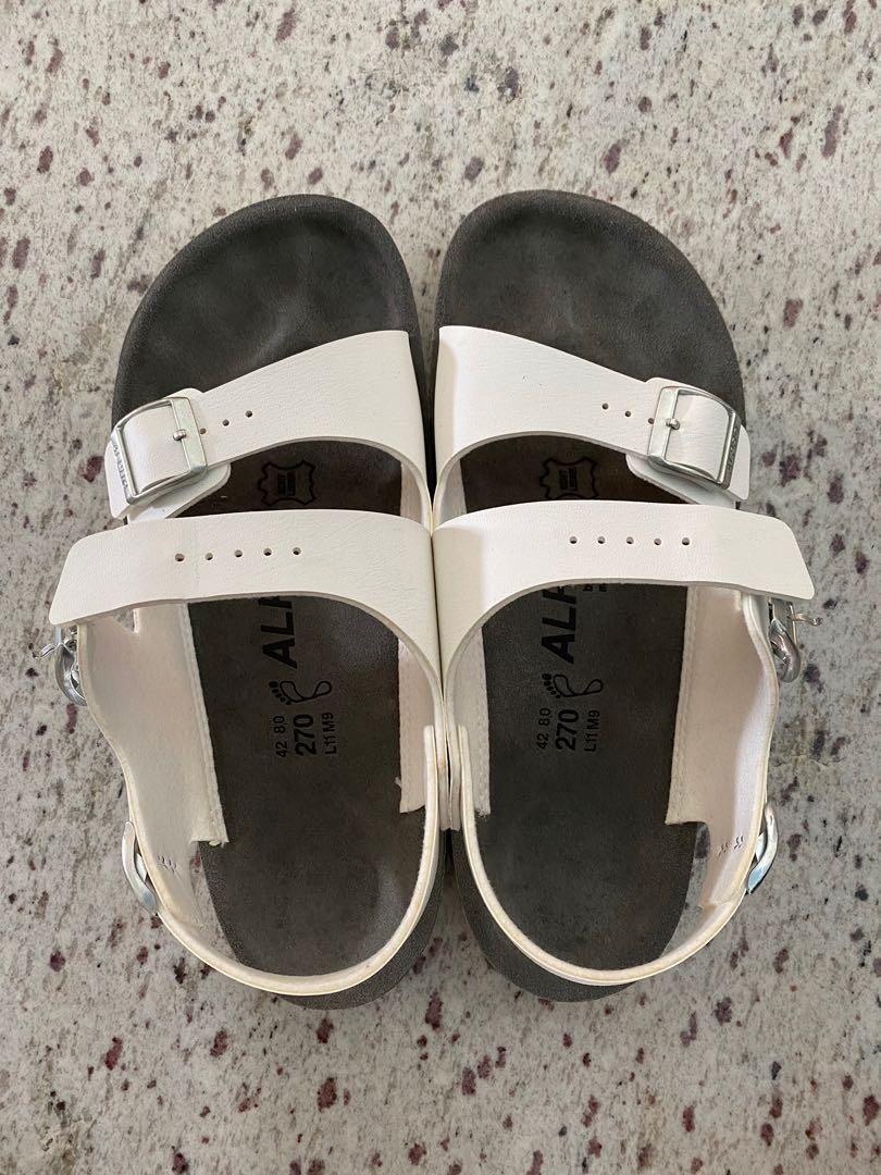 White birkenstocks with backstrap new arrivals
