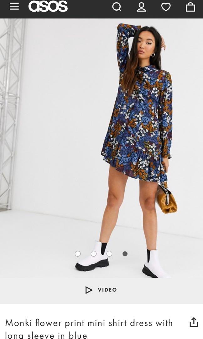 monki mini shirt dress