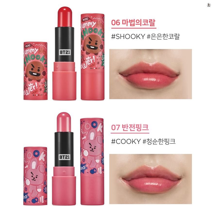 BT21 BTS X Olive Young Official Lip Balm Super Bright/Gentle Breeze Kit
