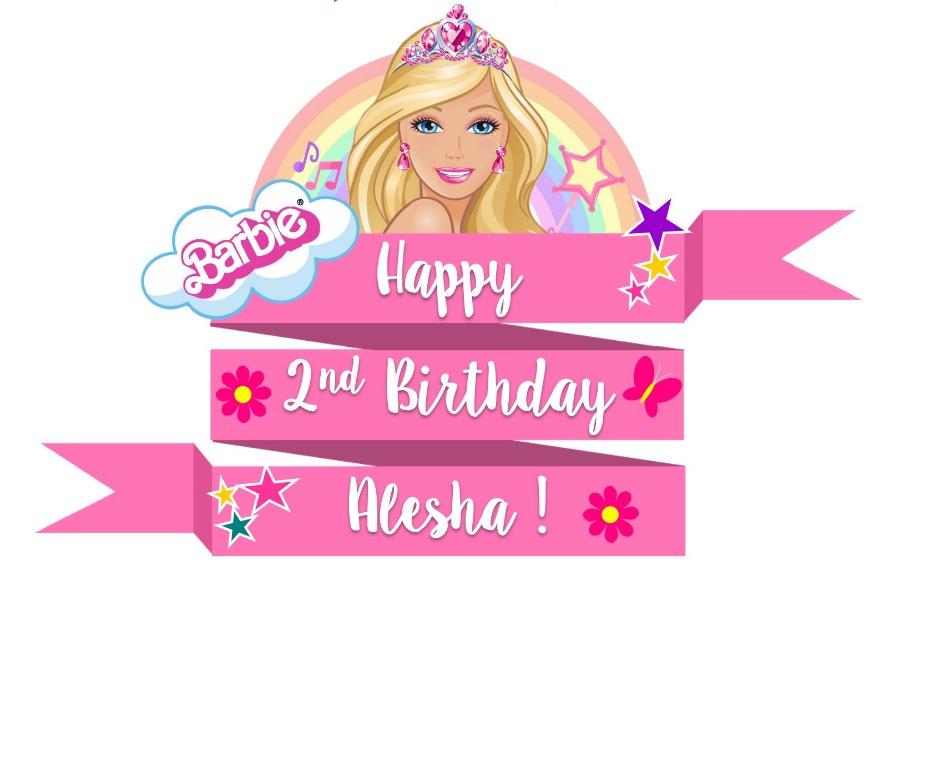 Cake Topper Barbie, Hobbies & Toys, Stationery & Craft, Occasions