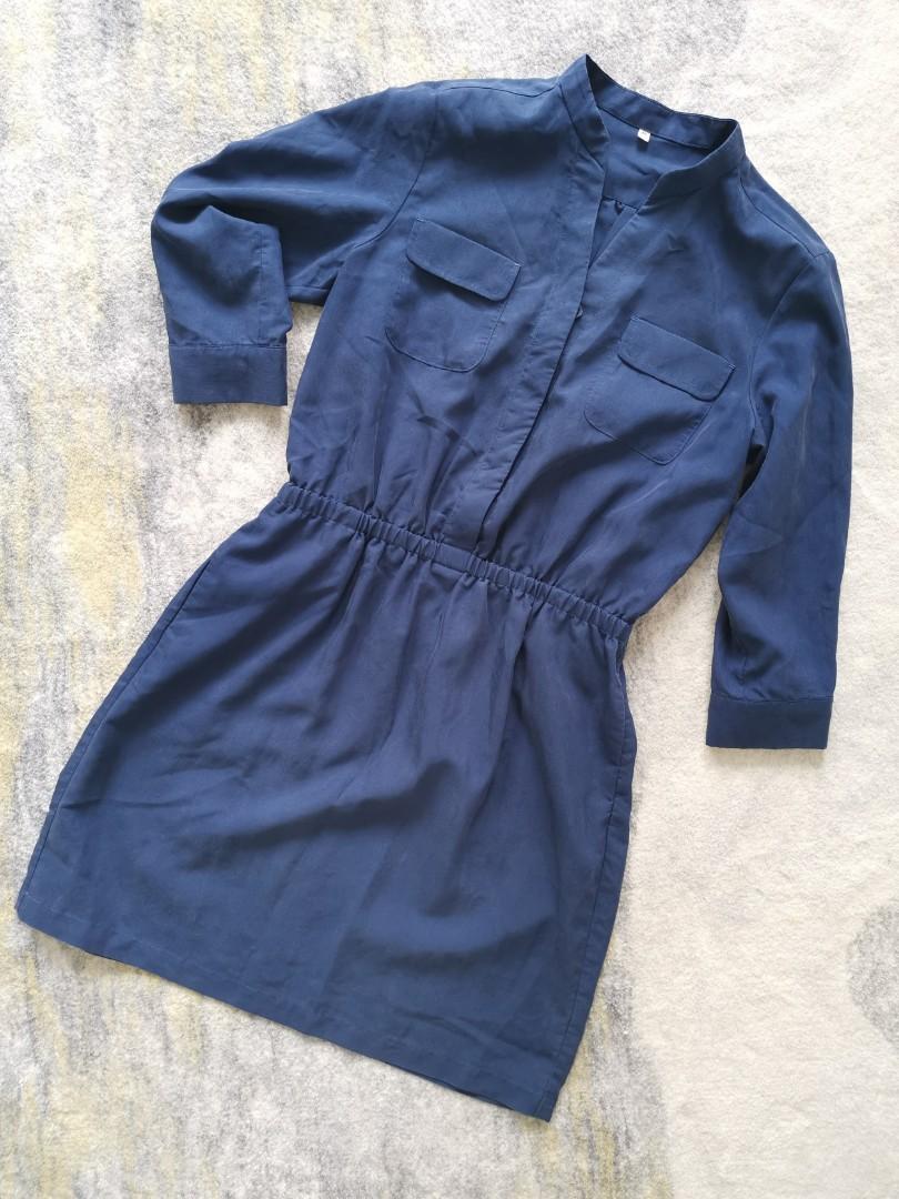 navy blue casual dress