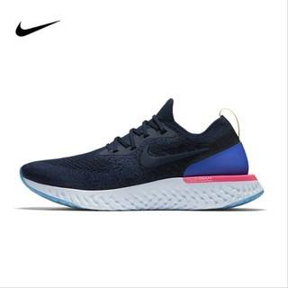 Free Shipping Nike Epic React Flyknit White Rainbow blue Running Shoes AQ0067 400 Men s Fashion Footwear Dress shoes on Carousell