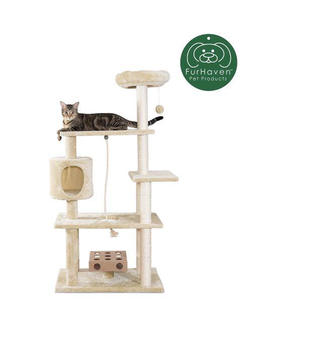 Furhaven Pet Cat Tree Tiger Tough Cat Tree House Condo