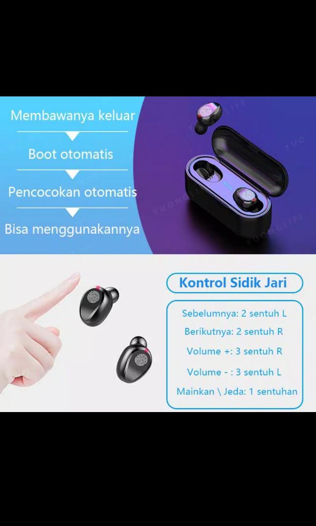 Headset Bluetooth Control Sidik Jari F9 FREE KABEL CASAN
