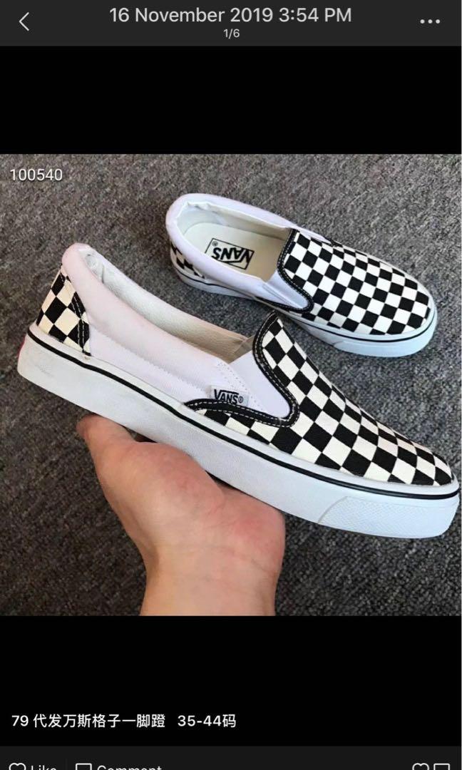 checkerboard vans fake