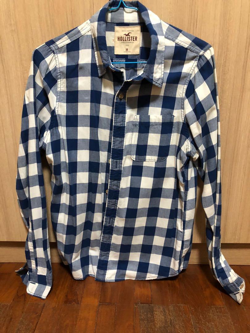 Hollister men s checkered flannel Men s Fashion Tops Sets Shirts on Carousell