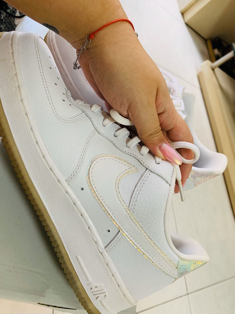 Holographic Nike Air Force 1 Women s Fashion Footwear Sneakers on Carousell