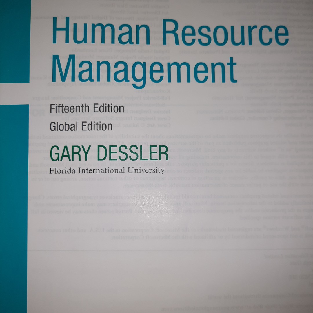 Human Resource Management Gary Dessler Books Stationery