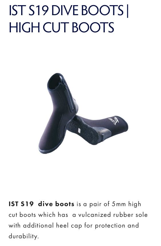 IST Proline Dive Boots 5mm, Sports Equipment, Sports & Games, Water