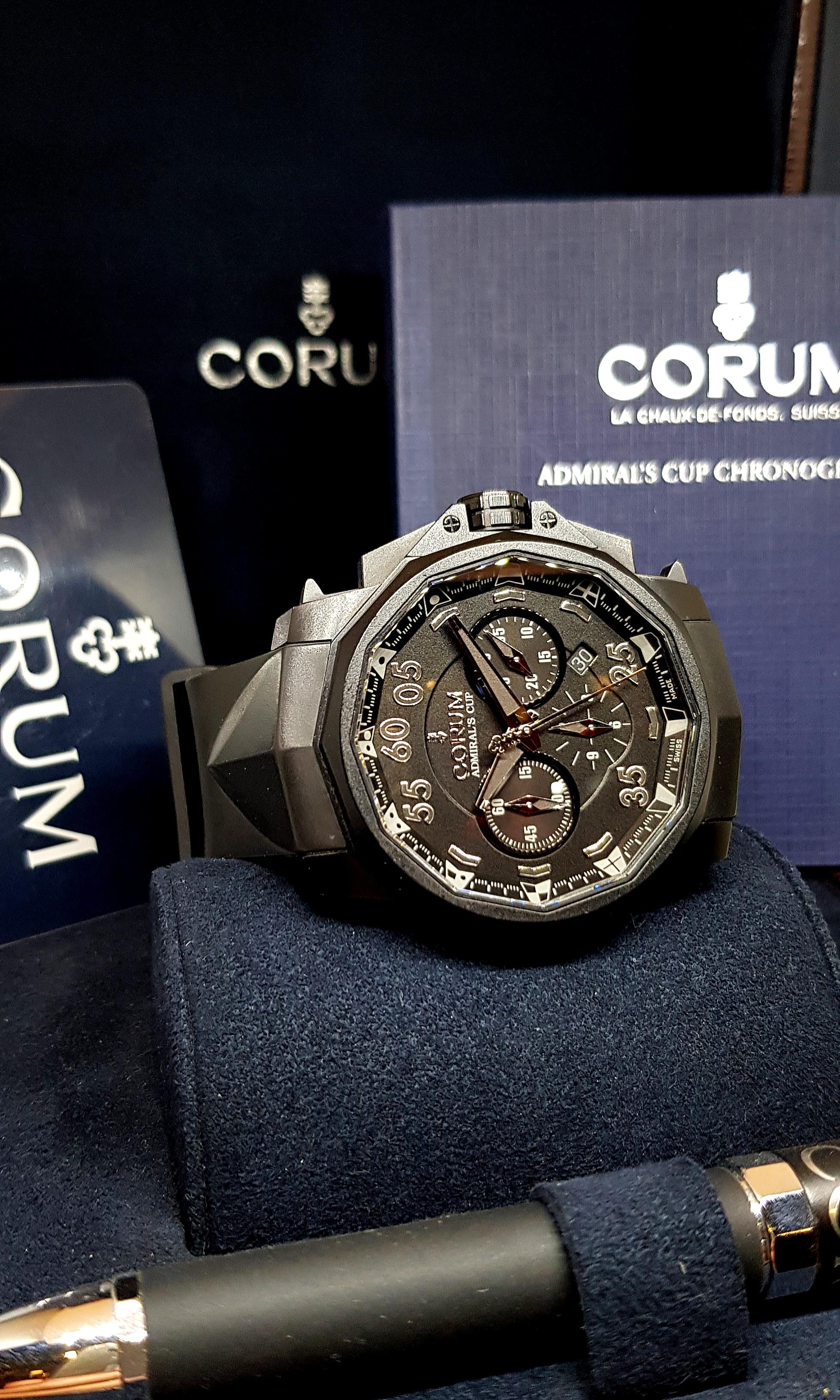 Corum Admiral s Cup Black Hull 48 Chronograph Sports Watch