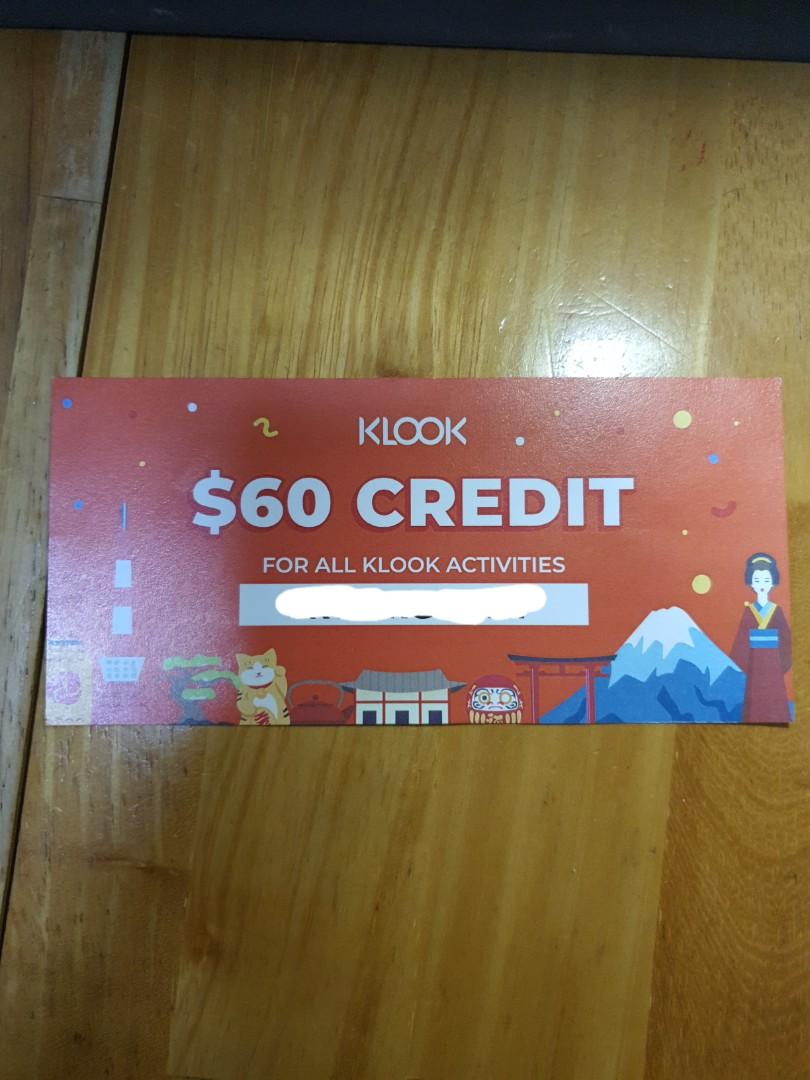 KLOOK 60 VOUCHER, Tickets & Vouchers, Vouchers on Carousell