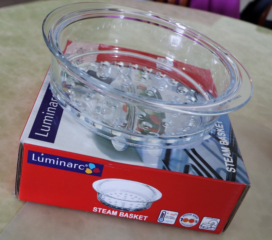 LUMINARC GLASS STEAMER BASKET, Furniture & Home Living, Kitchenware