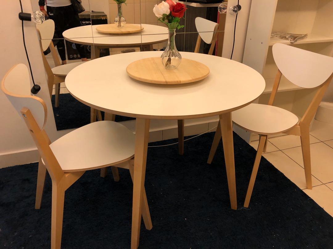 Meja Bulat Ikea Home Furniture Furniture On Carousell