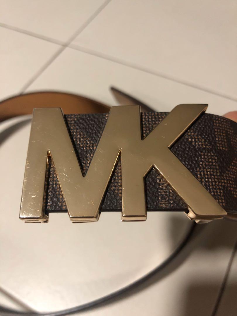 Michael Kors Belt MK Gold Buckle, Men's Fashion, Watches & Accessories ...