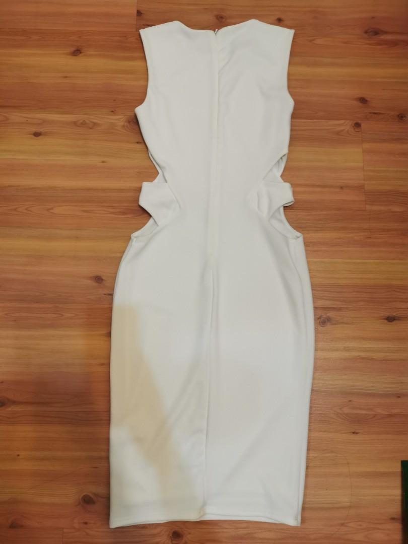 miss selfridge white bodycon dress Miss Selfridge bow detail cut out crochet cami mini dress in white