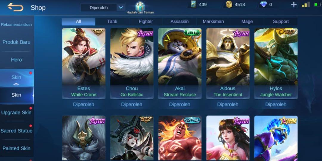 Mobile Legend Account With Good Skins Toys Games Video Gaming Video Games On Carousell