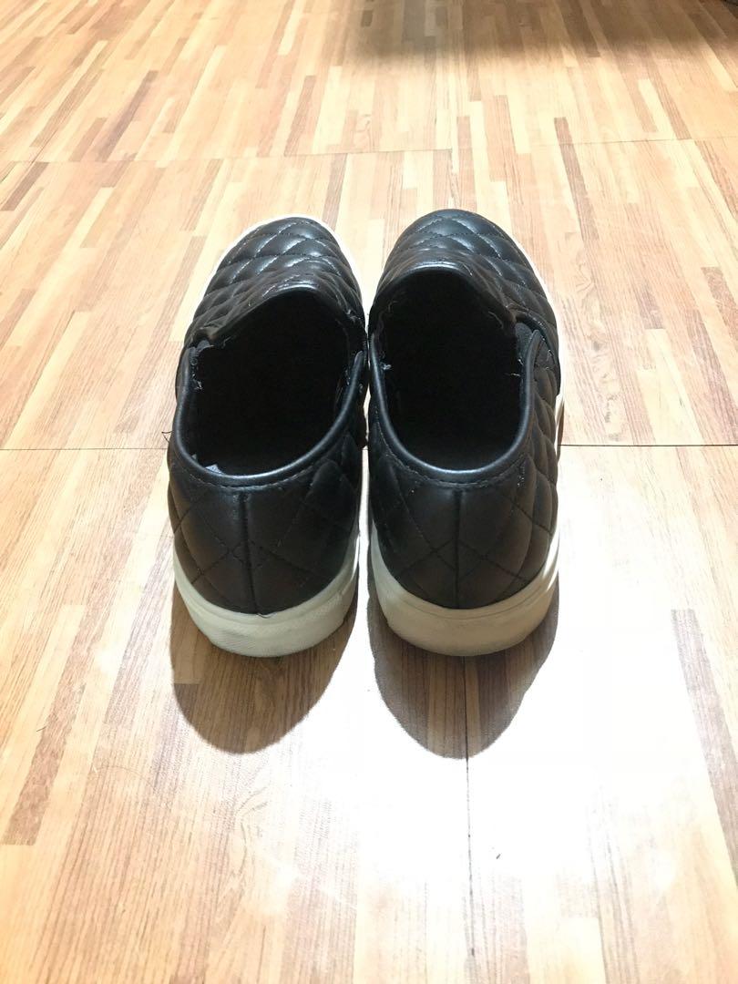 MOSSIMO Black Quilted Slip Ons Women s Fashion Footwear Sneakers on Carousell