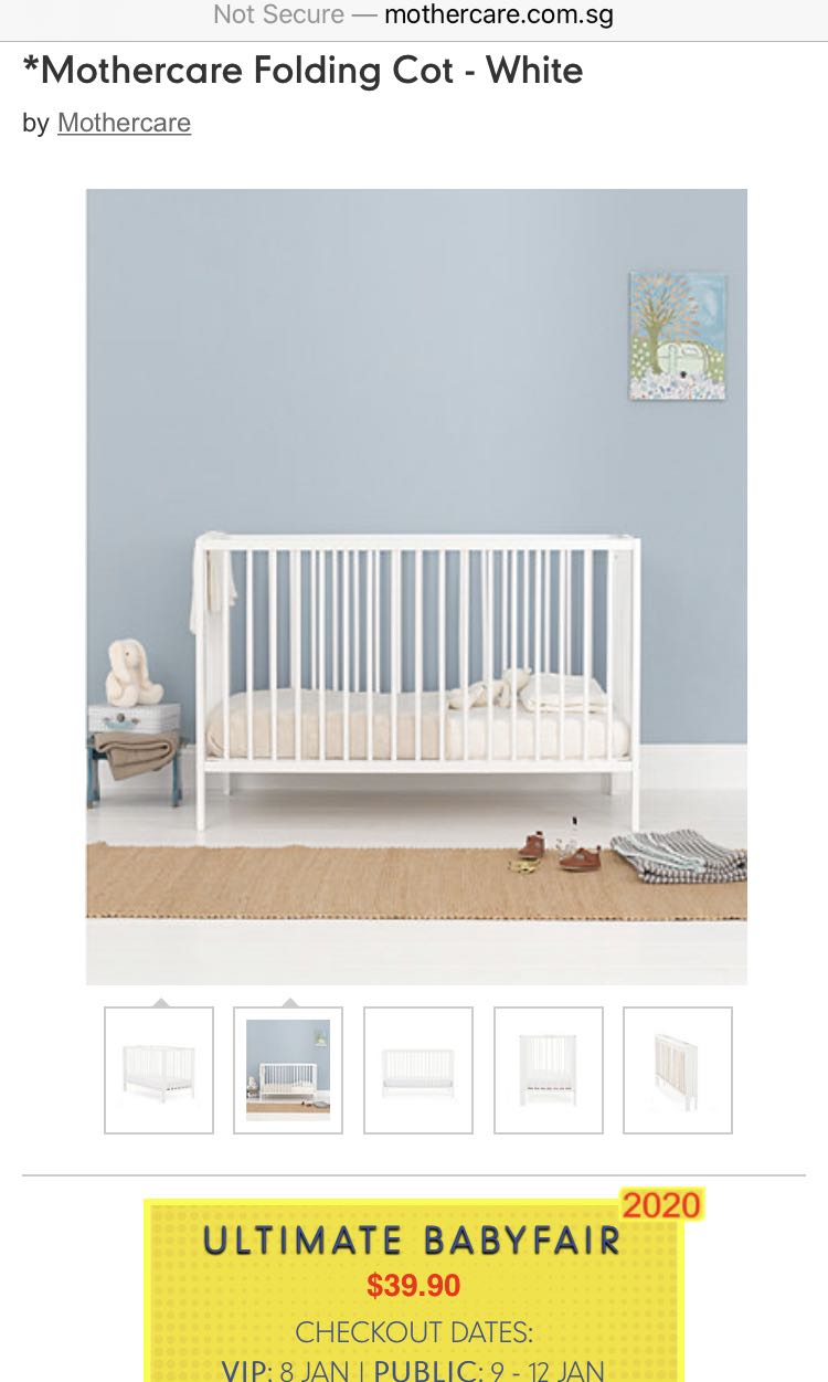 mothercare folding cot