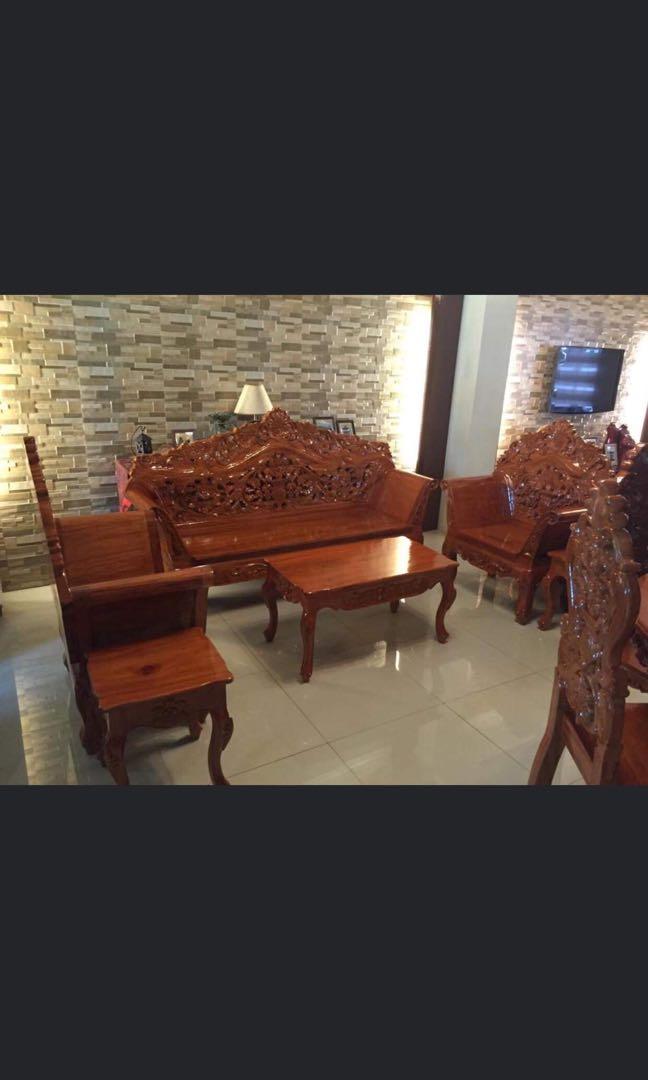 Narra Sala Set Cleopatra Design Home Furniture Furniture Fixtures Tables Chairs On Carousell