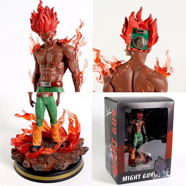 Naruto Might Guy Statue PVC Action Figure 28cm Eightdoor Armor Led
