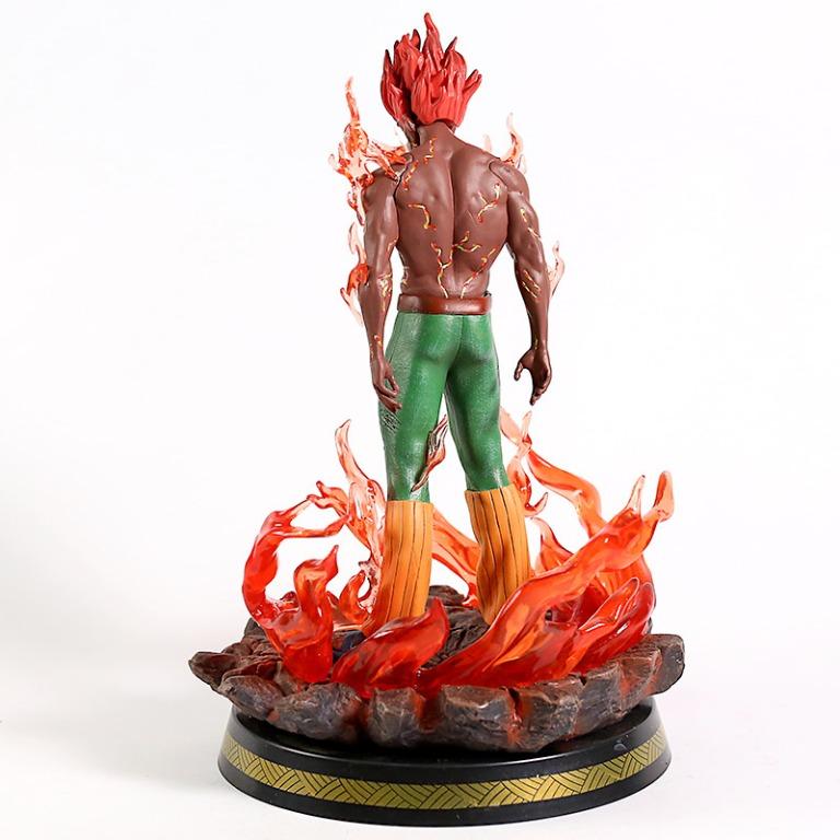 Naruto Might Guy Statue PVC Action Figure 28cm Eightdoor Armor Led