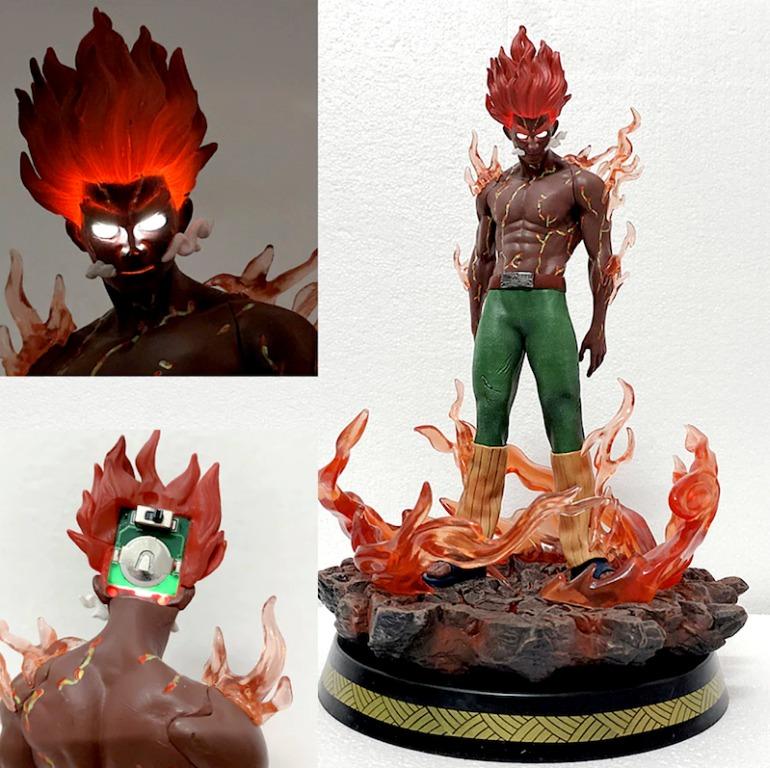 Naruto Might Guy Statue PVC Action Figure 28cm Eightdoor Armor Led