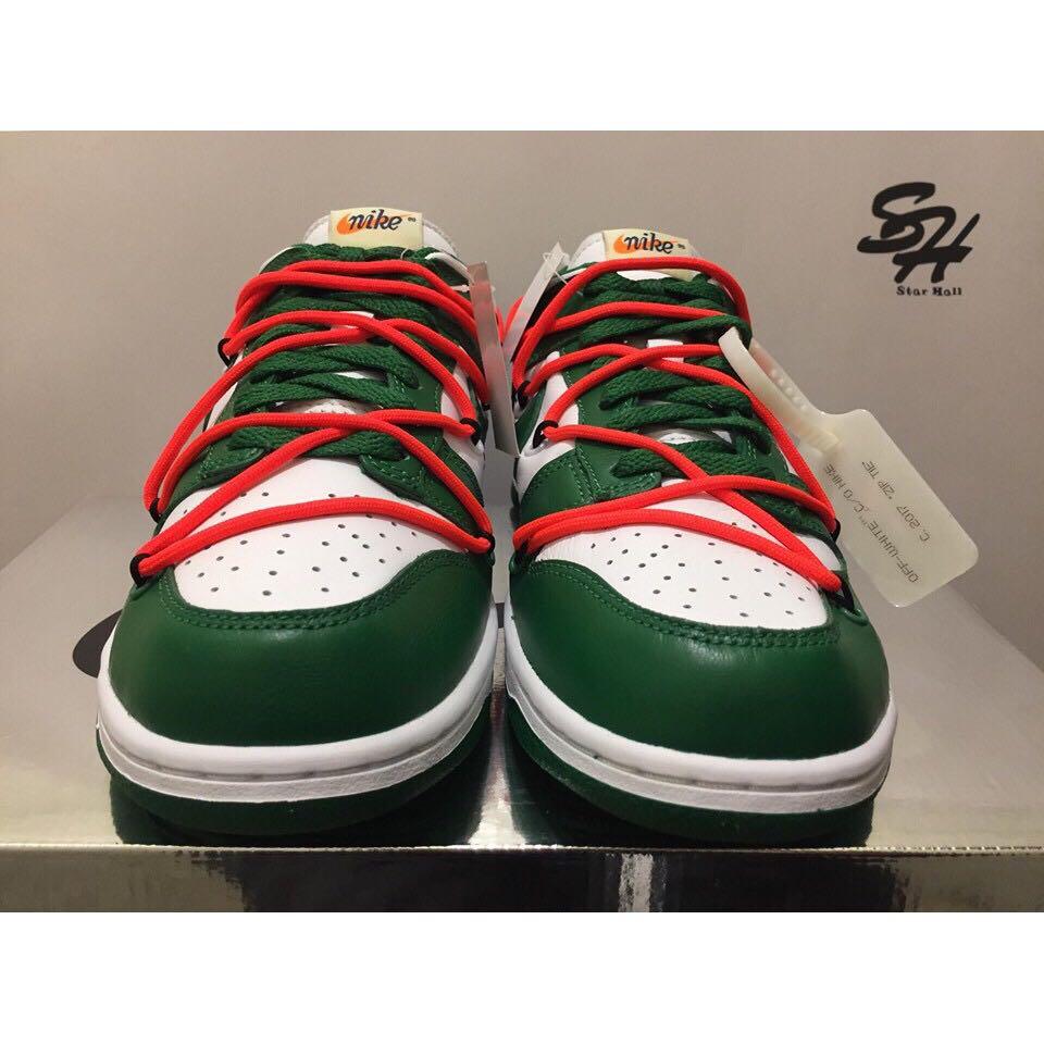 OFF-WHITE x NIKE DUNK LOW 聯名 白綠 CT0856-100