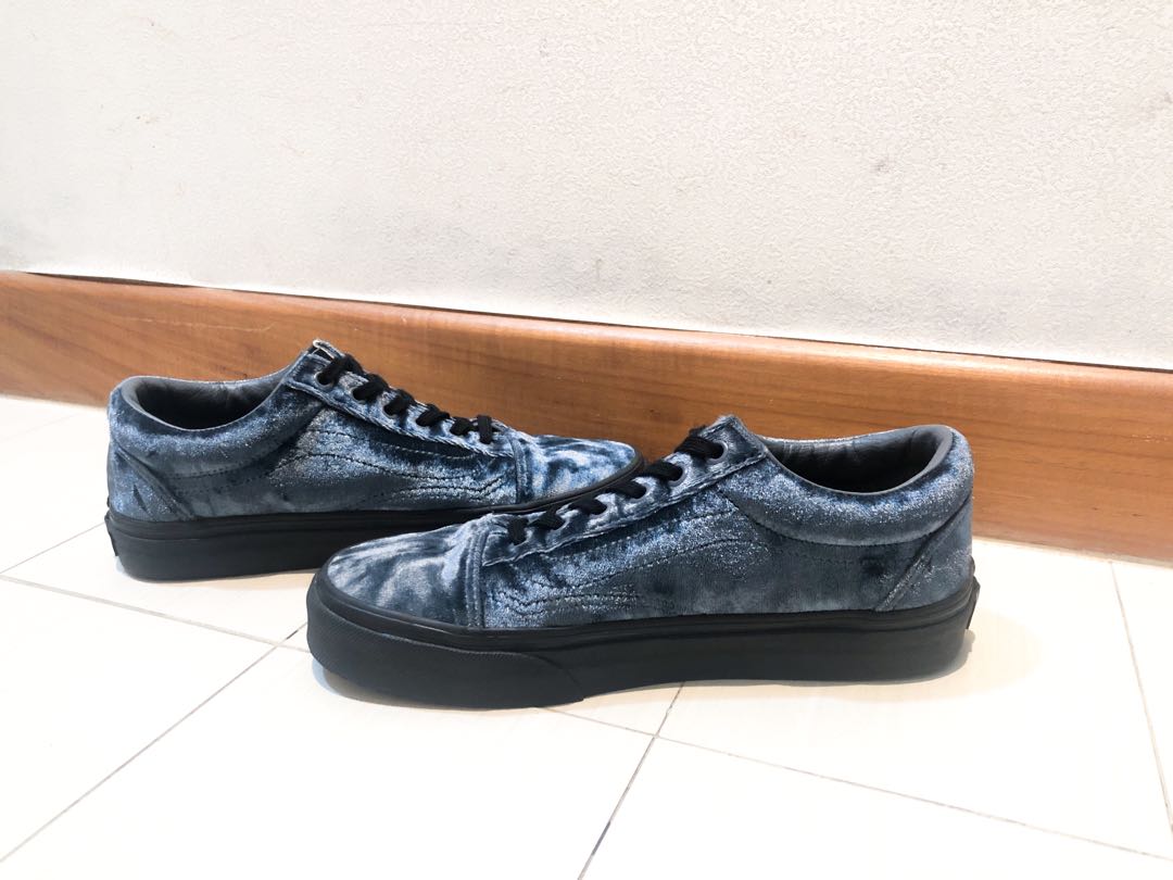 grey velvet vans