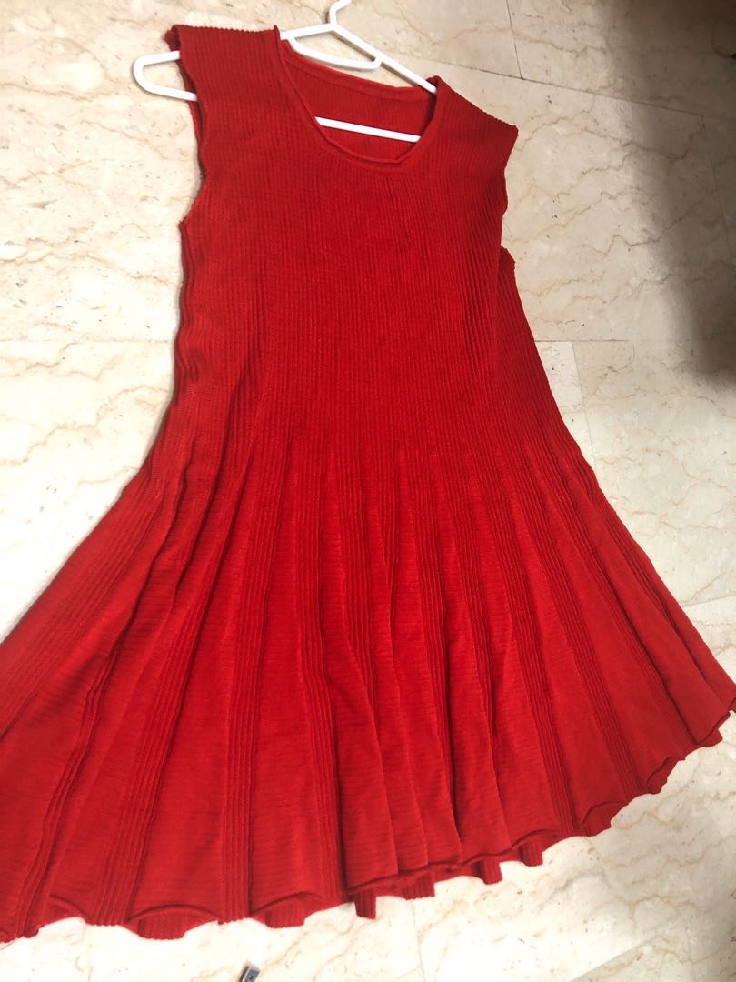 Red knitted dress- very soft knit