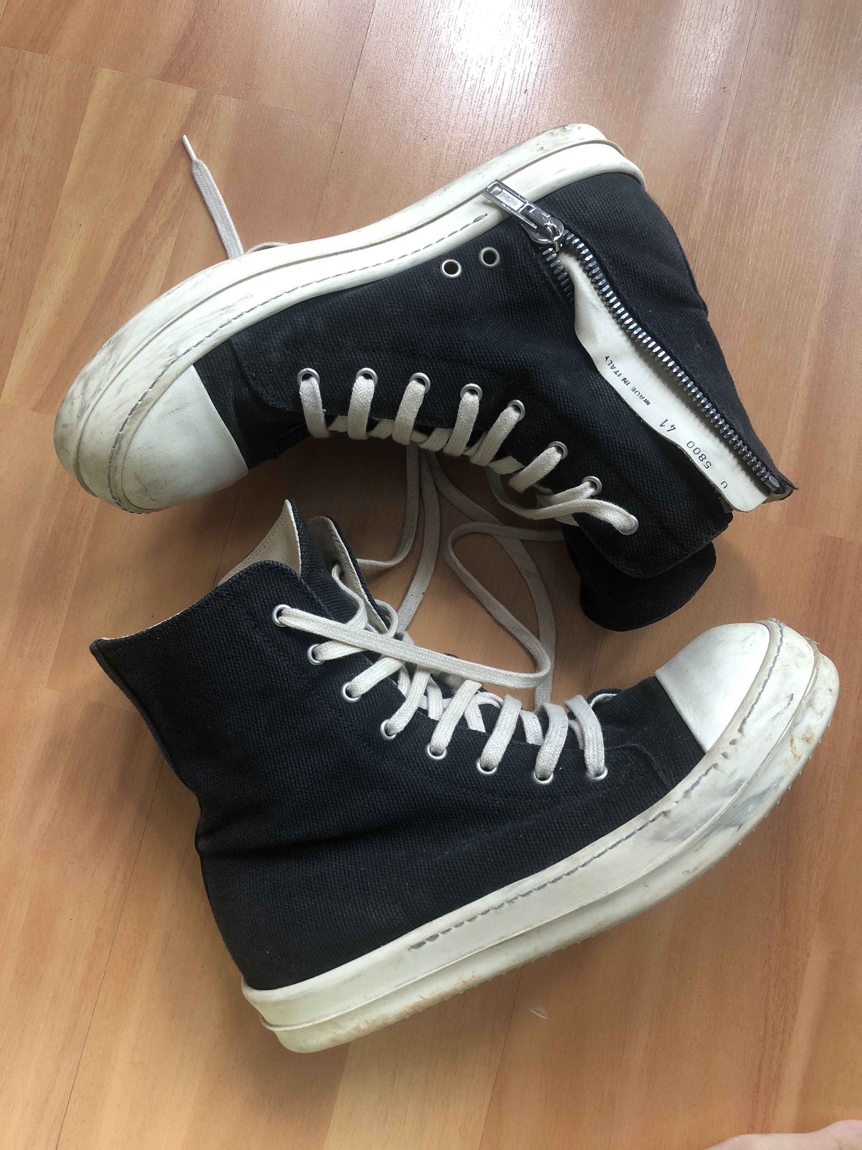 Rick Owens Ramones High Top Men s Fashion Footwear Sneakers on