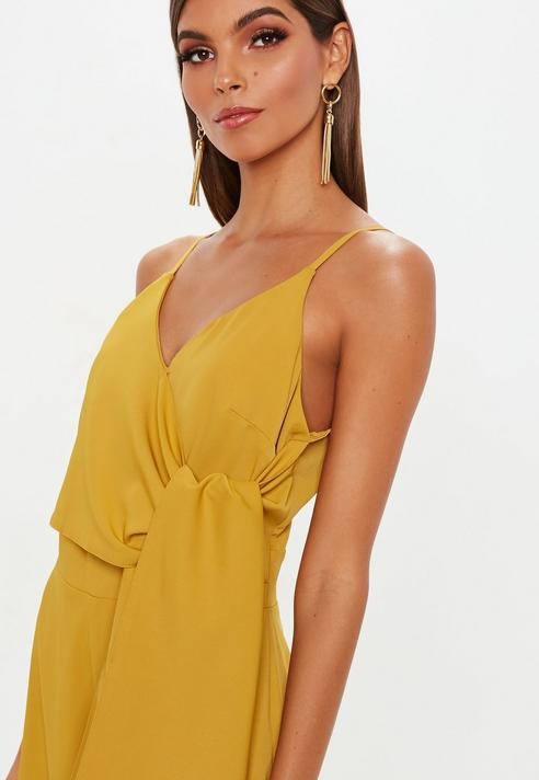 missguided side tie jumpsuit